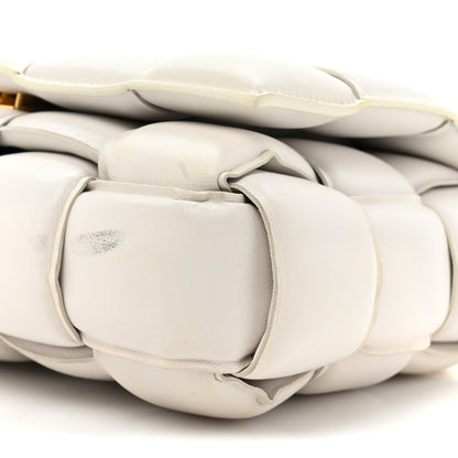 Bottega Veneta Lambskin Maxi Intreccio Padded Chain Cassette Crossbody Bag White 7 of 15
