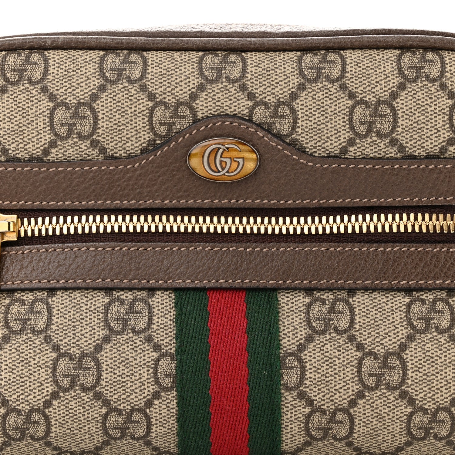 Gucci GG Supreme Monogram Web Small Ophidia Belt Bag 85 34 Dark Brown 9 of 11