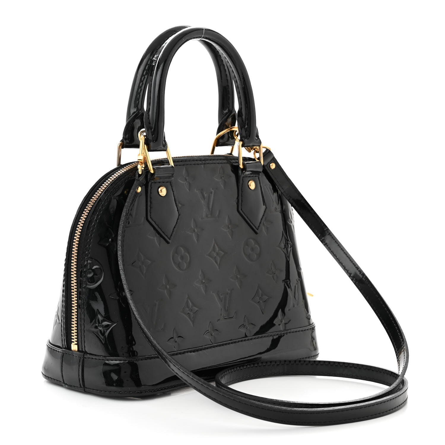 Louis Vuitton Vernis Alma BB Noir Magnetique 3 of 10