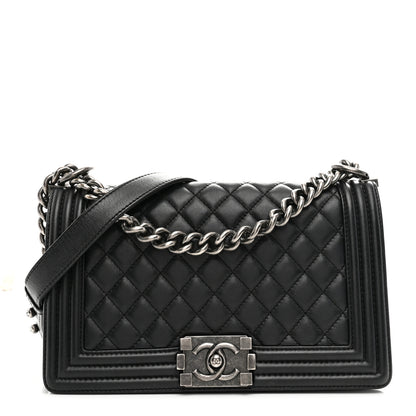 Chanel Calfskin Quilted Medium Boy Flap Black 1 of 10