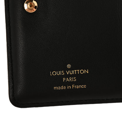 Louis Vuitton Lambskin Embossed Monogram Lou Coussin Wallet Black 6 of 8