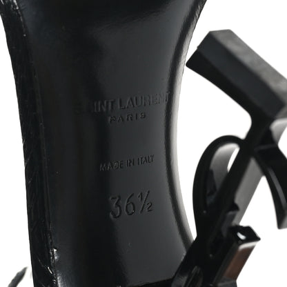 Saint Laurent Glitter Opyum 110 Sandals 36.5 Black 8 of 11