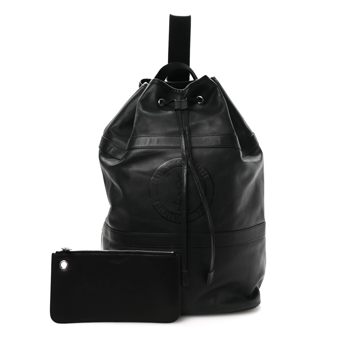 Calfskin Rive Gauche Sling Bag Black