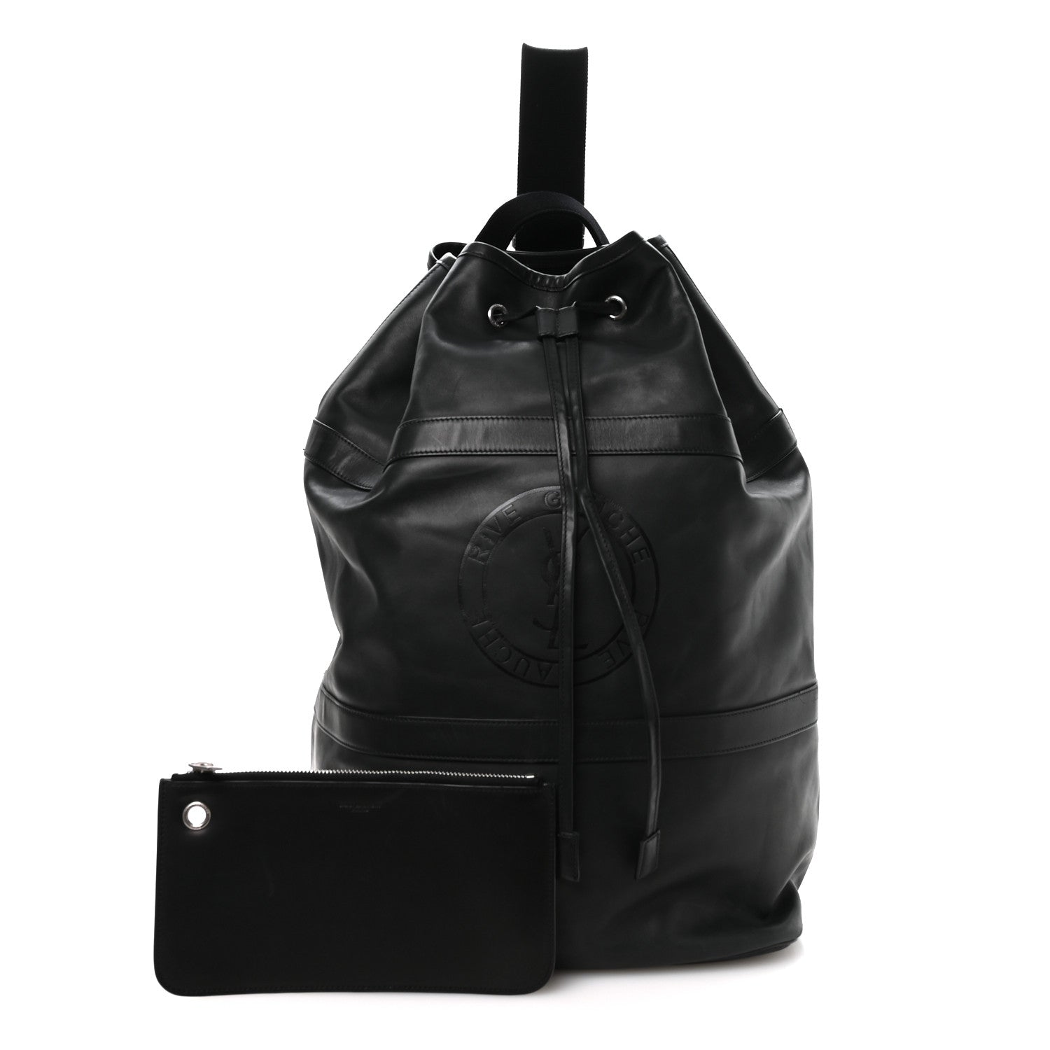 Saint Laurent Calfskin Rive Gauche Sling Bag Black 3 of 11