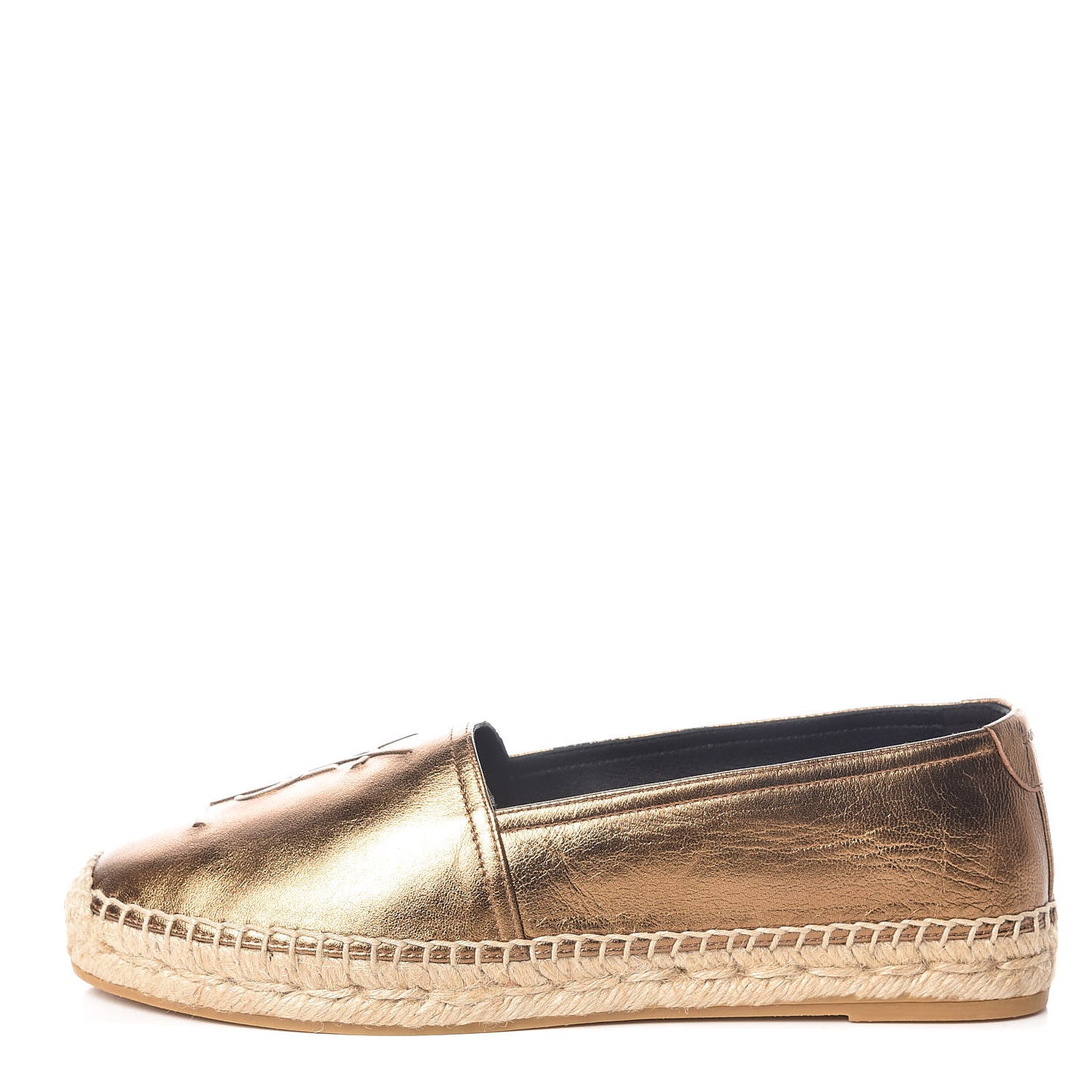 Metallic Lambskin Monogram Espadrilles 37 Metal Carry