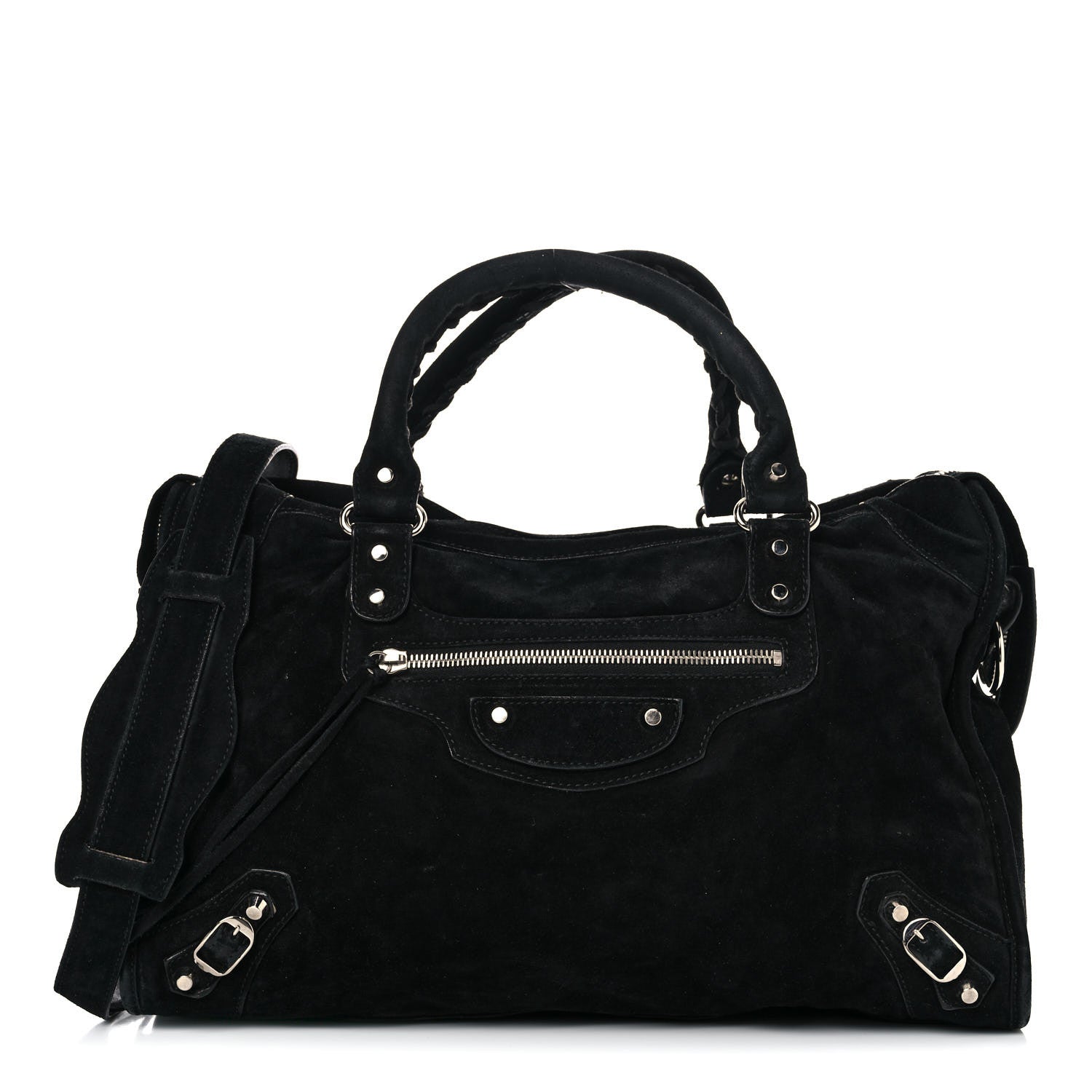 Balenciaga Baby Daim Suede Classic Silver Hardware City Black 1 of 35
