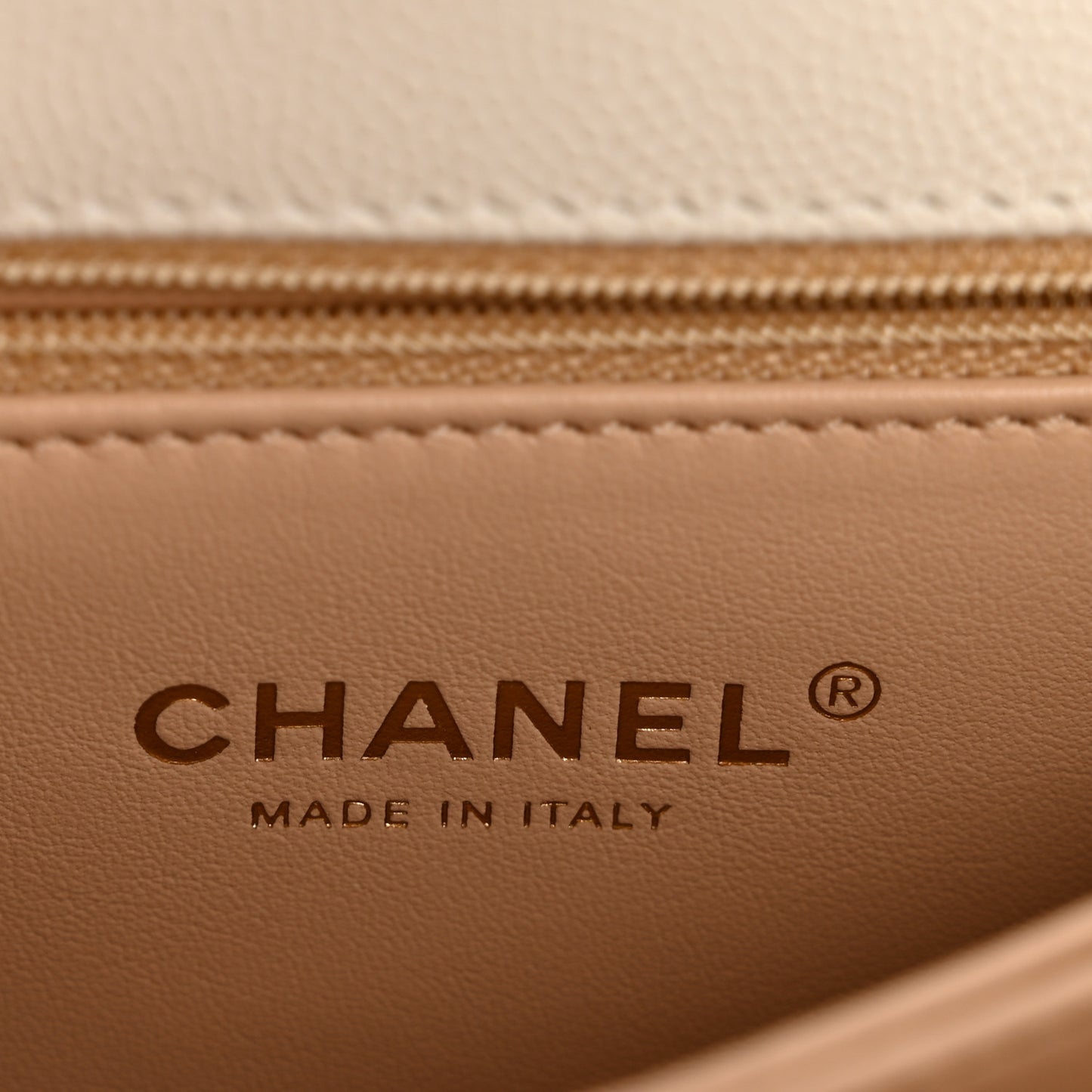 Caviar Quilted Mini Coco Handle Flap White