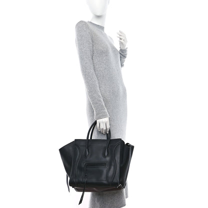 Celine Supple Calfskin Medium Phantom Luggage Black 2 of 12
