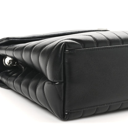 Saint Laurent Calfskin Y Quilted Monogram Medium Loulou Chain Satchel Black 9 of 10