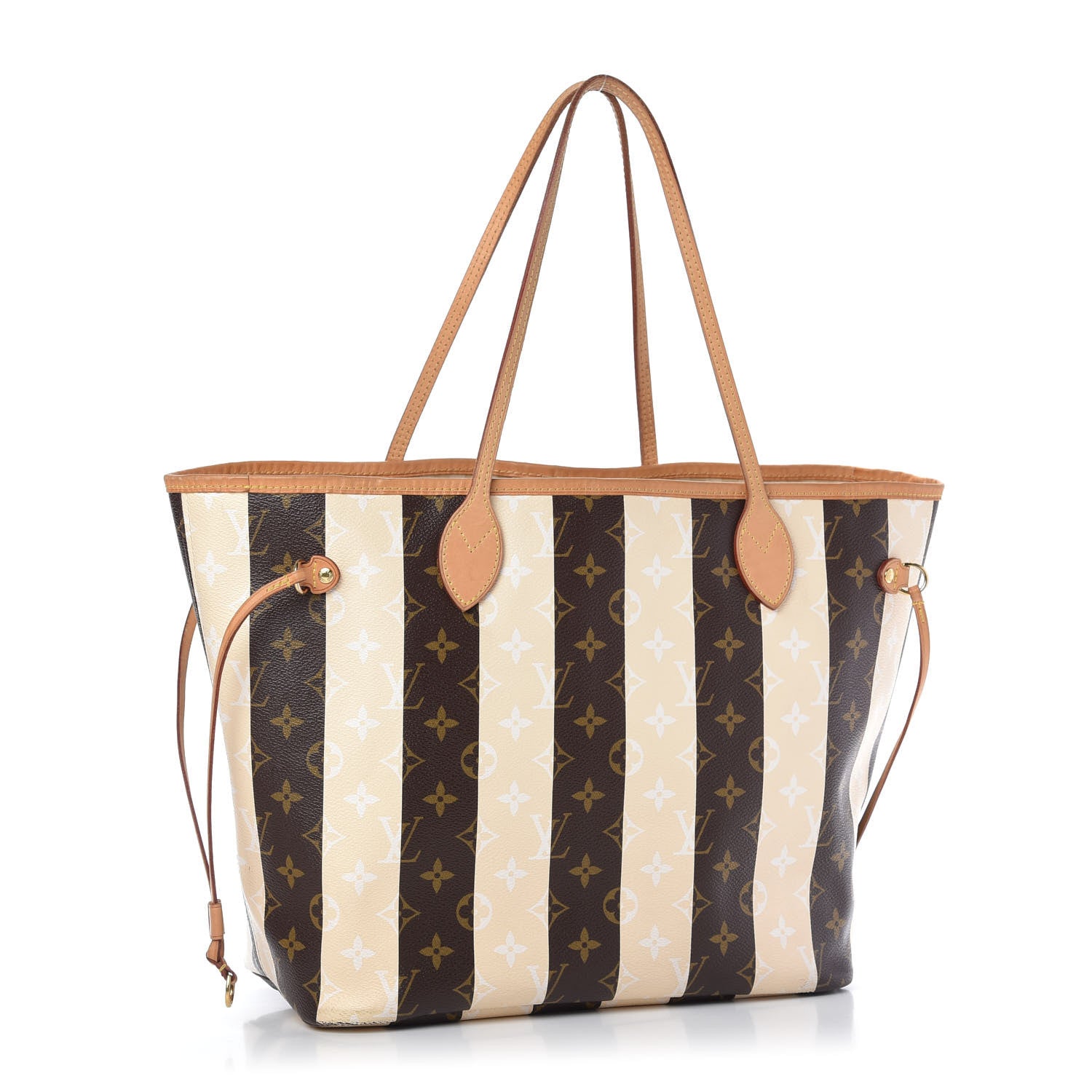 Louis Vuitton Monogram Rayures Neverfull MM 3 of 9