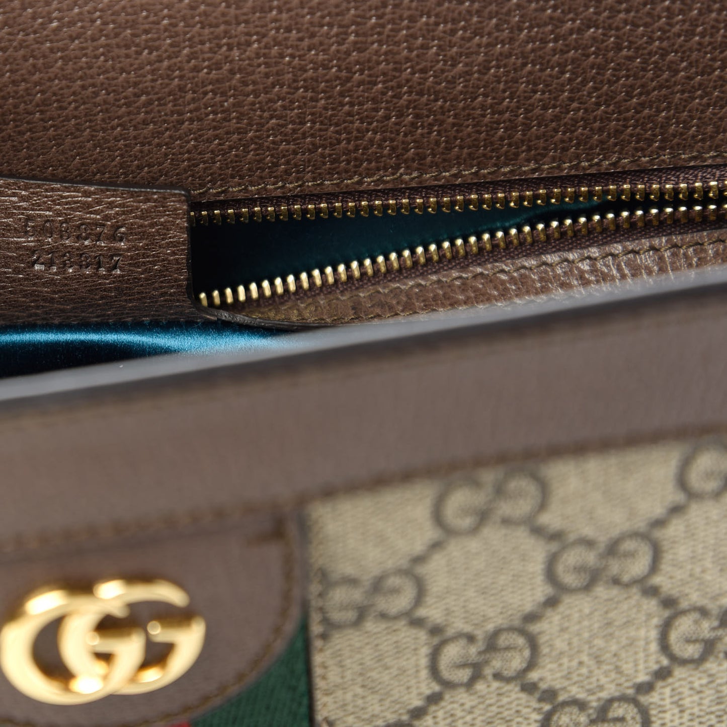 GG Supreme Monogram Web Medium Ophidia Chain Shoulder Bag Brown