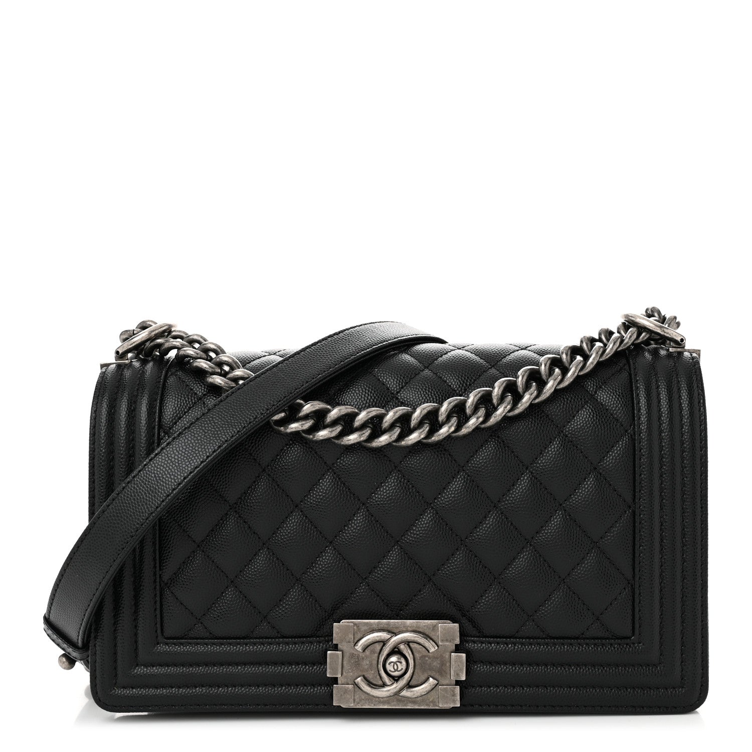 Chanel Caviar Quilted Medium Boy Flap Black 1 of 11