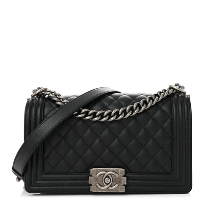 Chanel Caviar Quilted Medium Boy Flap Black 1 of 11