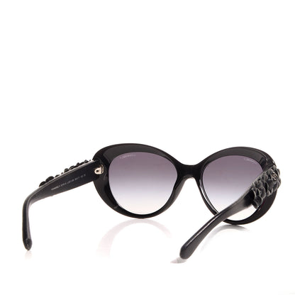 Chanel Lambskin Camellia CC Sunglasses 5318 Q Black 2 of 5