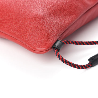 Gucci Calfskin Mens Logo Drawstring Backpack Red 7 of 12