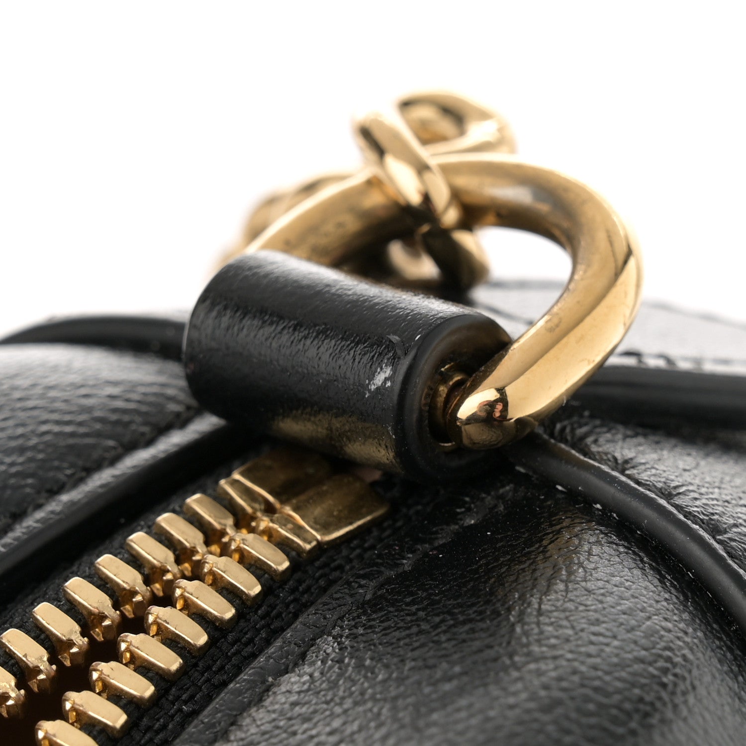 Gucci Monogram Matelasse Diagonal Small GG Marmont Chain Shoulder Bag Beige Black 13 of 13