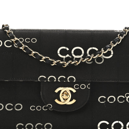 Chanel Canvas Chocolate Bar Quilted Coco East West Flap Black 8 of 10