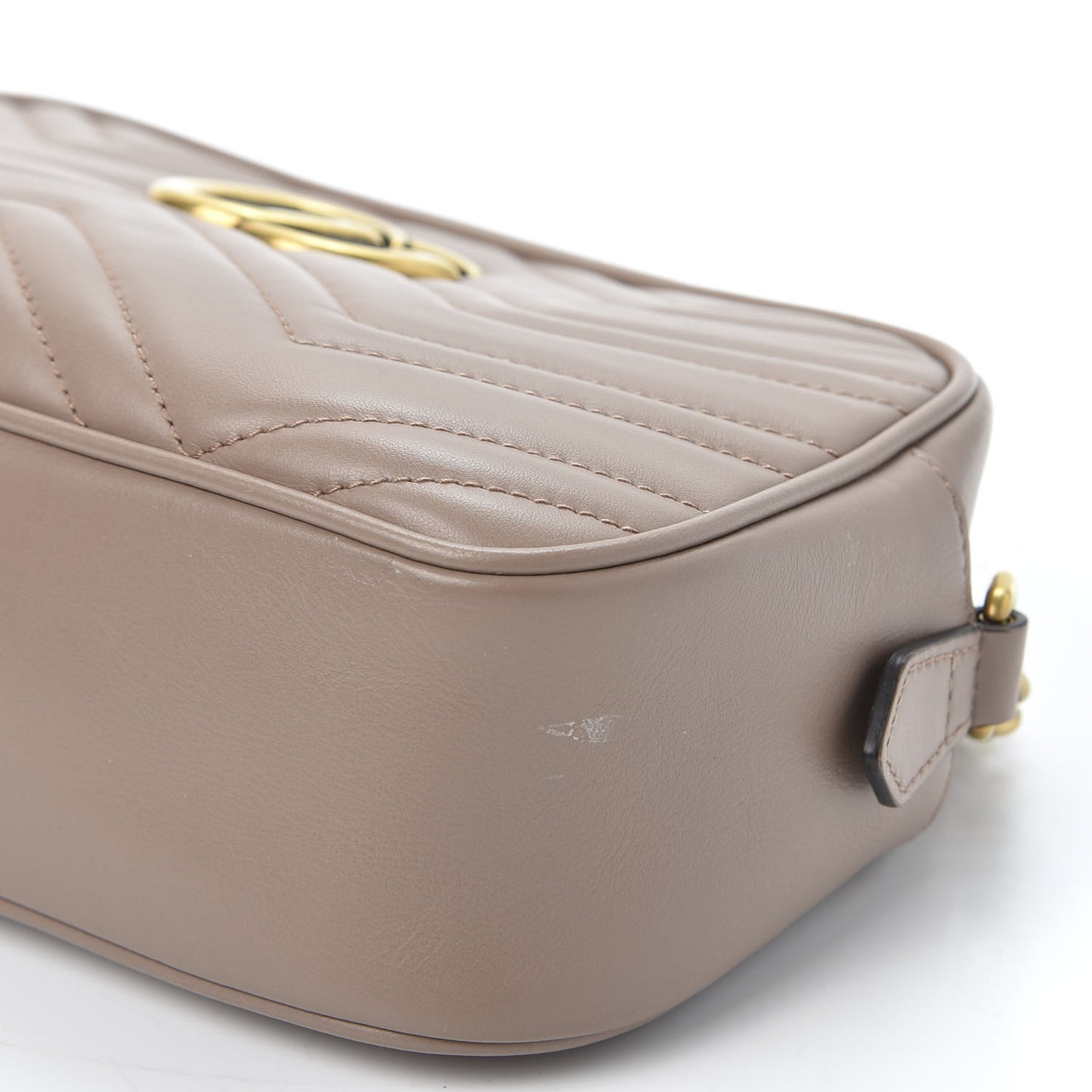 Calfskin Matelasse Small GG Marmont Chain Shoulder Bag Porcelain Rose