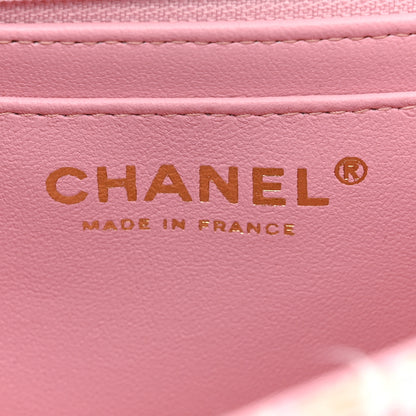 Chanel Tweed Quilted Mini Top Handle Rectangular Flap Light Pink 6 of 10
