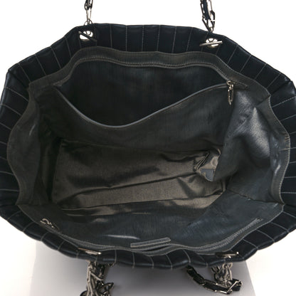 Chanel Lambskin Vertical Quilted Large Mademoiselle Tote Black 5 of 11