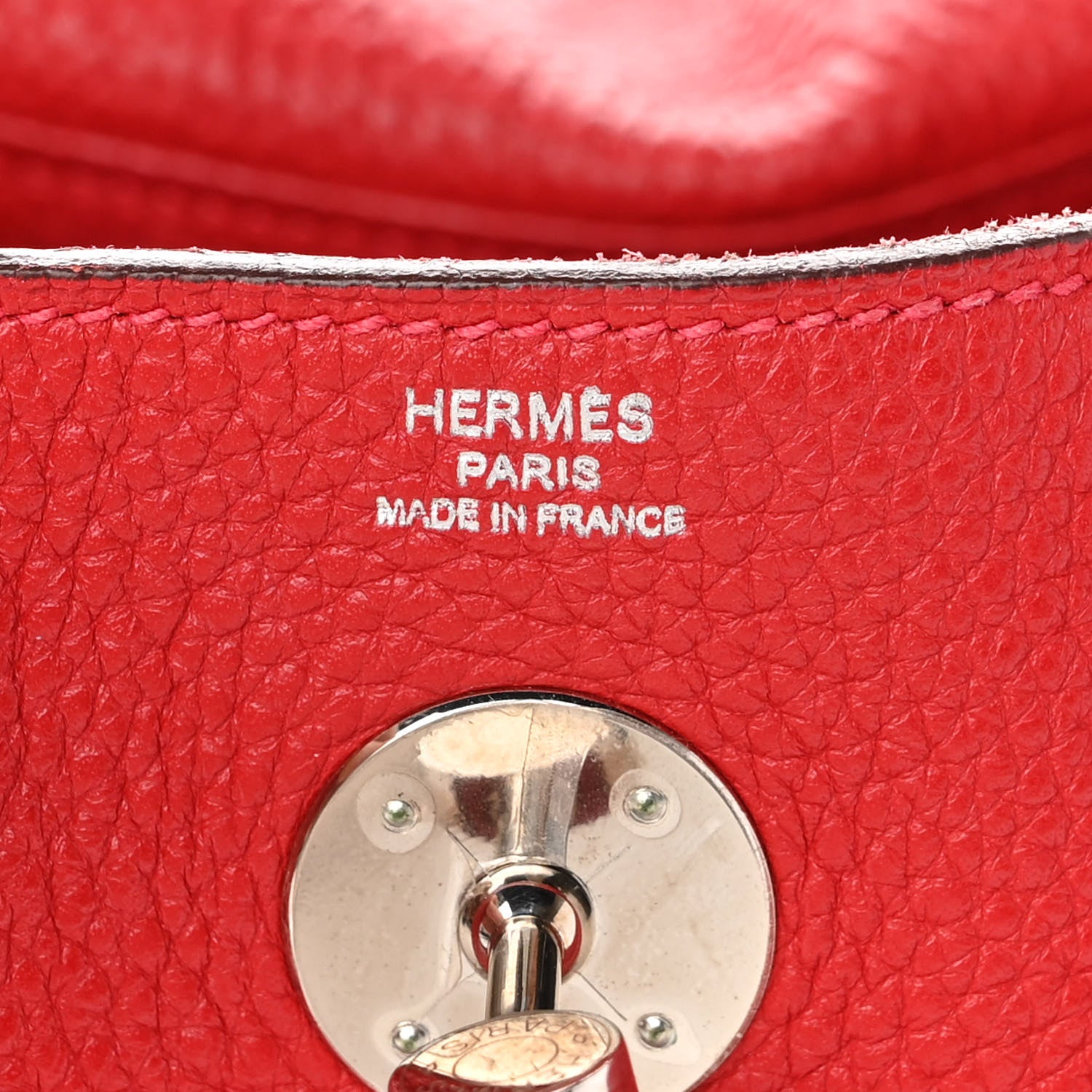 Hermes Taurillon Clemence Lindy 26 Rouge Casaque 6 of 9