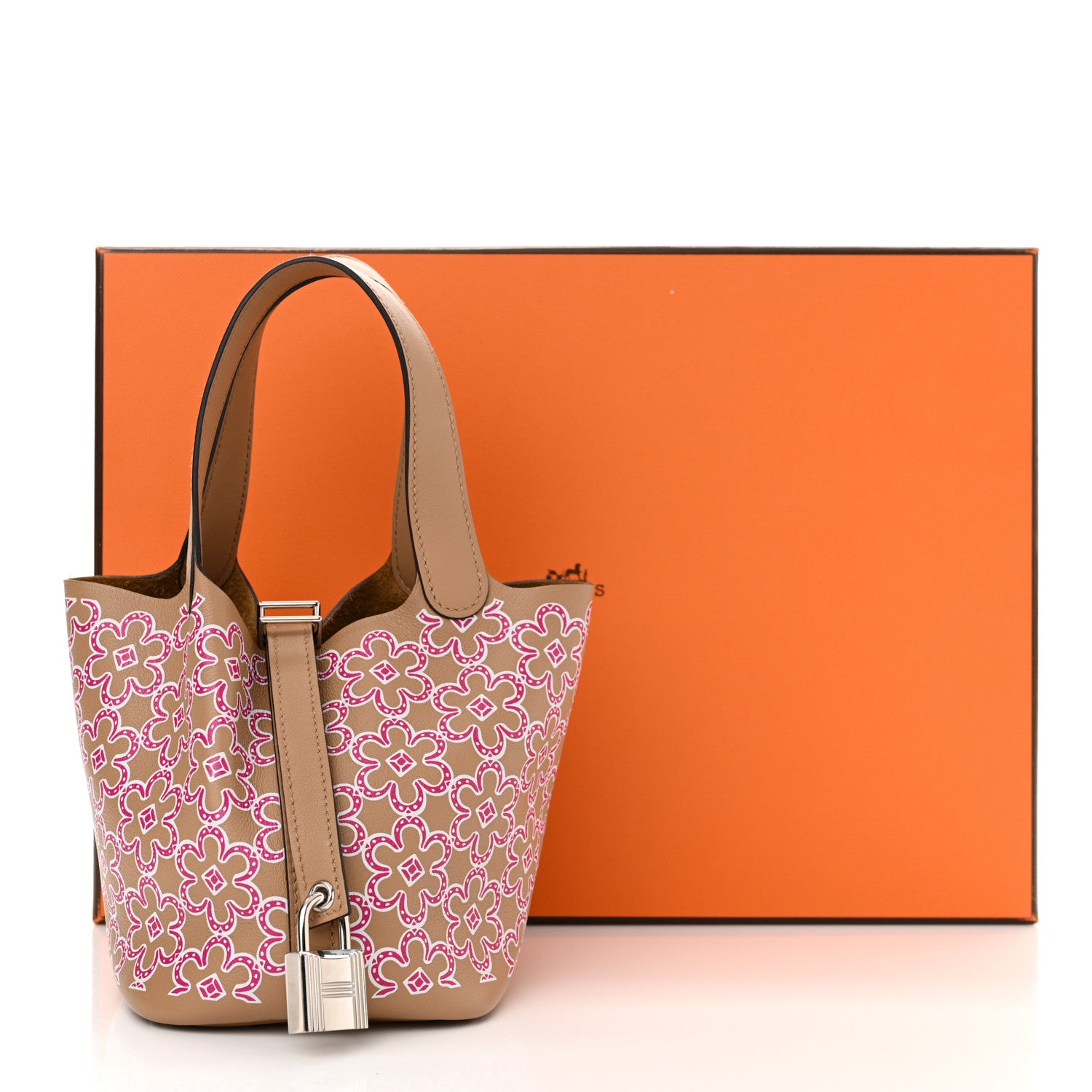 Hermes Swift Micro Lucky Daisy Picotin Lock Chai Rose White 11 of 11