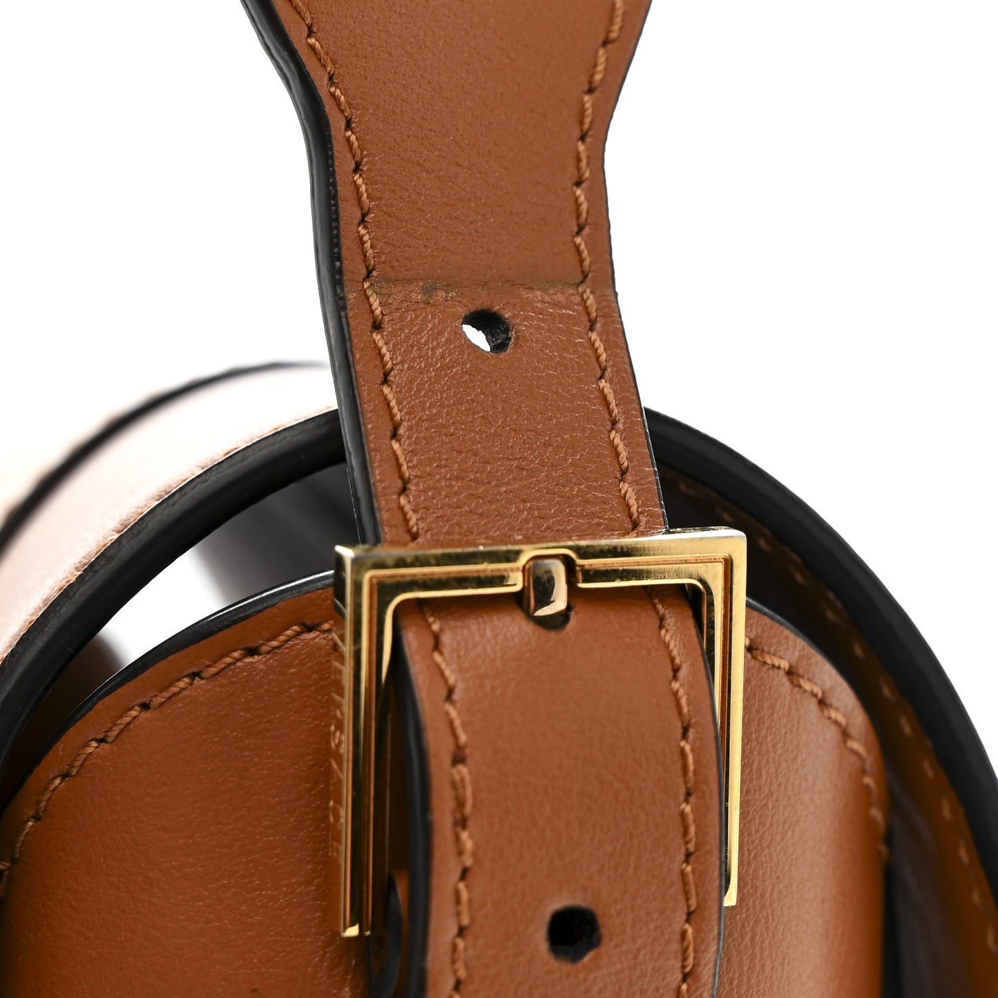 Grained Calfskin Virtus Shoulder Bag Brown