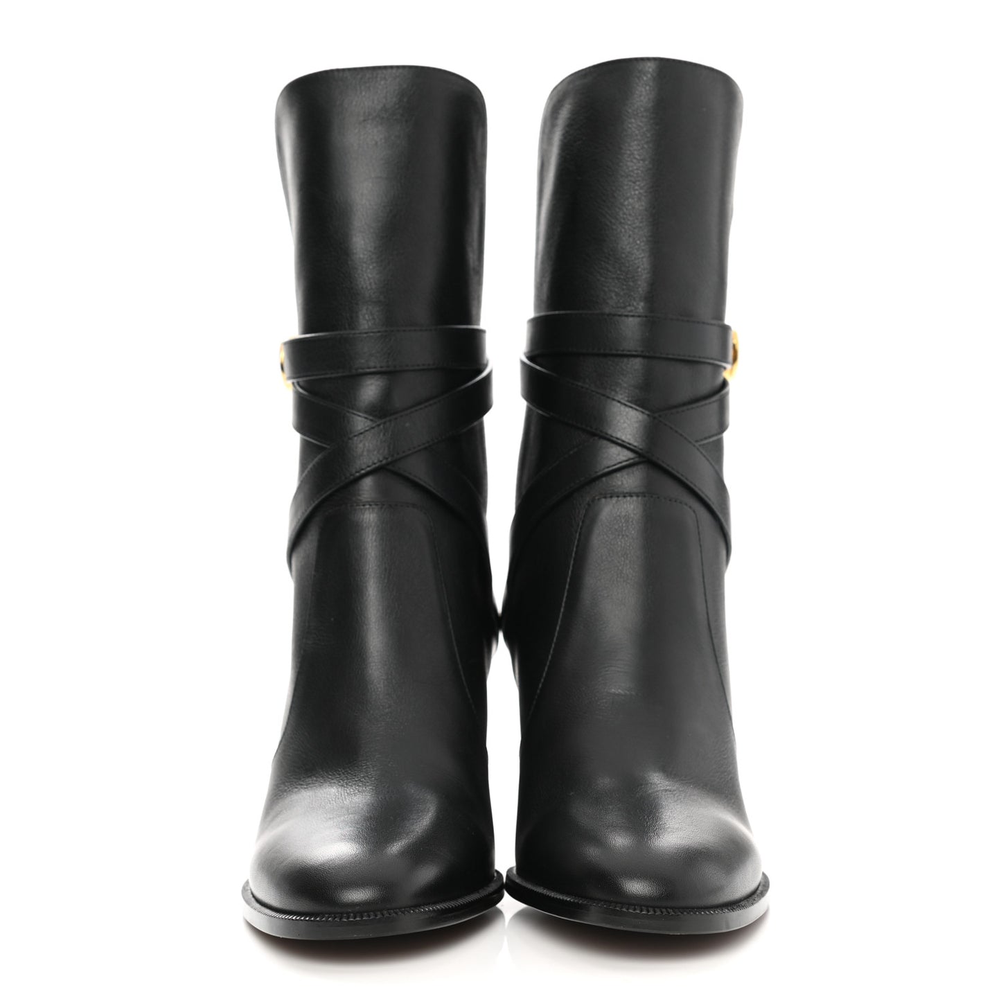 Soft Calfskin Empreinte Ankle Boot 36 Black