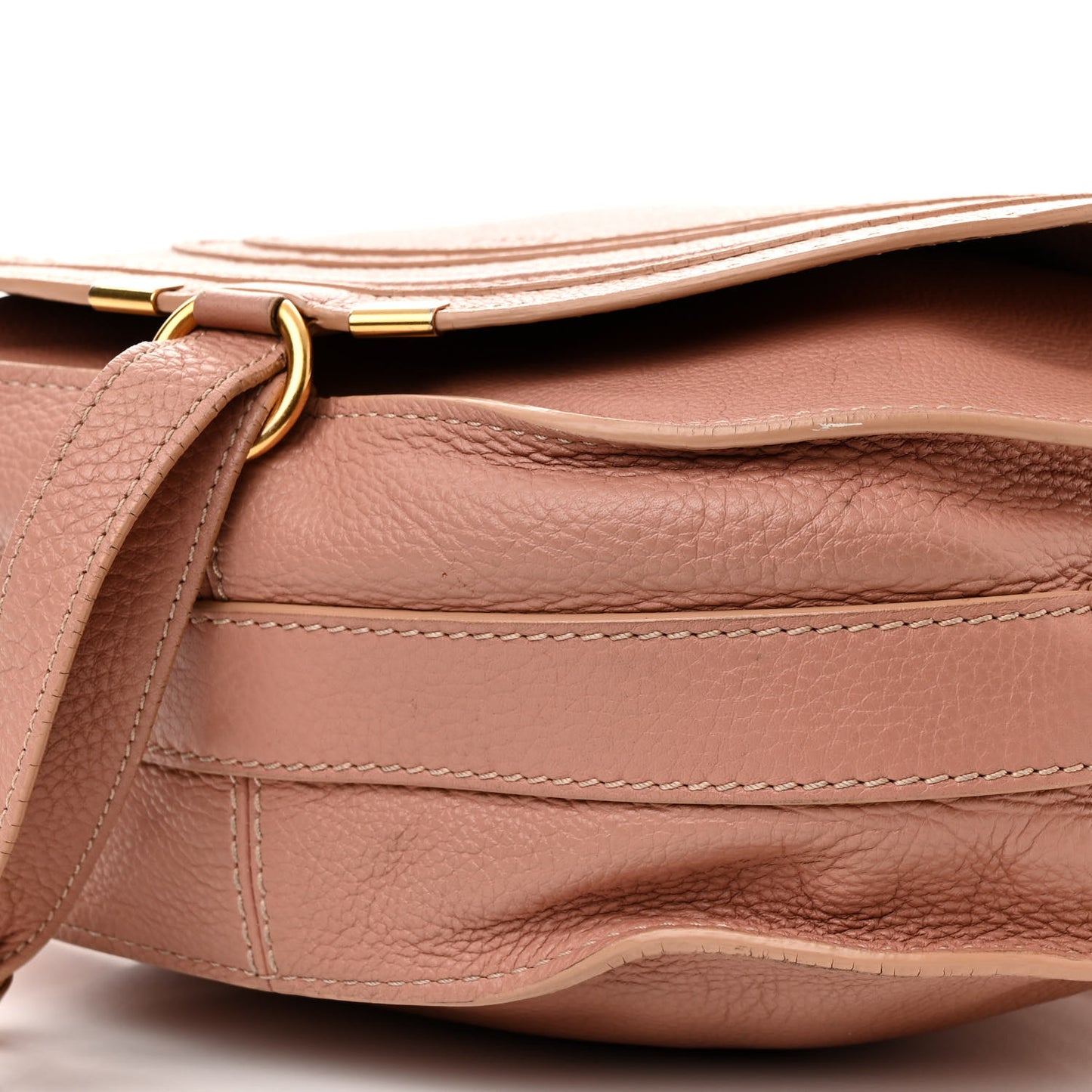 Calfskin Medium Marcie Round Crossbody Bag Anemone Pink