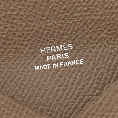 Hermes Epsom Calvi Card Case Etoupe 6 of 8