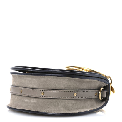 Chloe Calfskin Suede Small Nile Bracelet Bag Motty Grey 10 of 14
