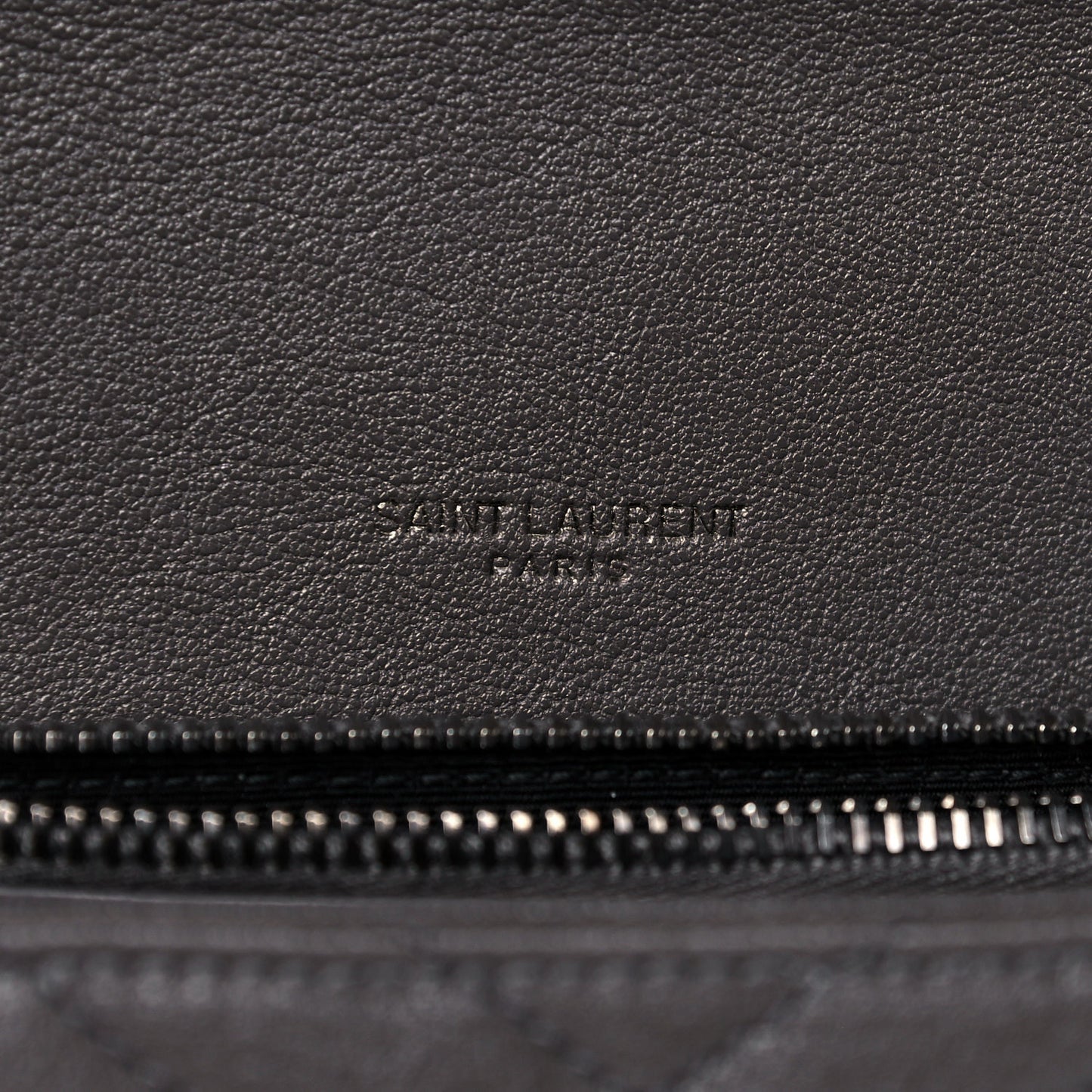 Sheepskin Matelasse Chevron Monogram Medium College Bag Asphalt