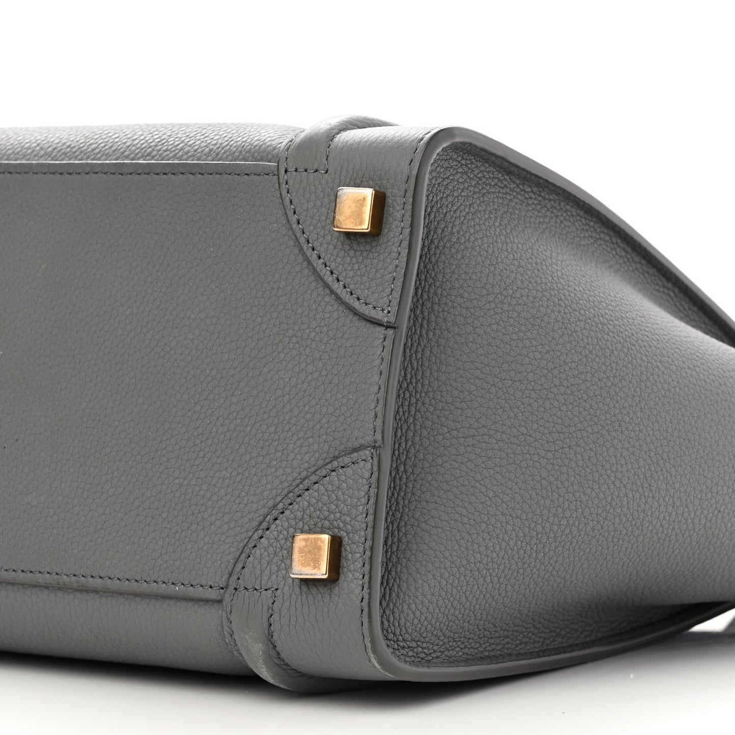 Baby Drummed Calfskin Micro Luggage Kohl