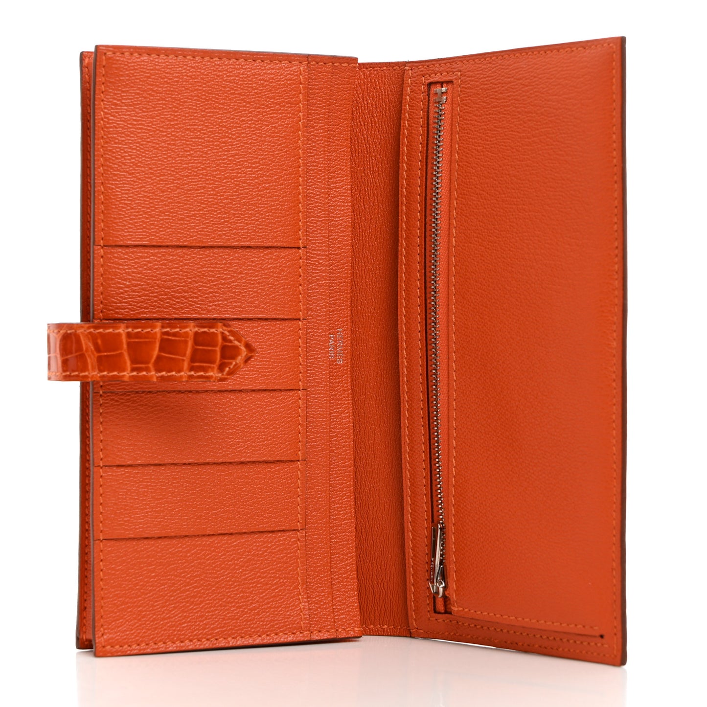 Shiny Alligator Bearn Wallet Orange