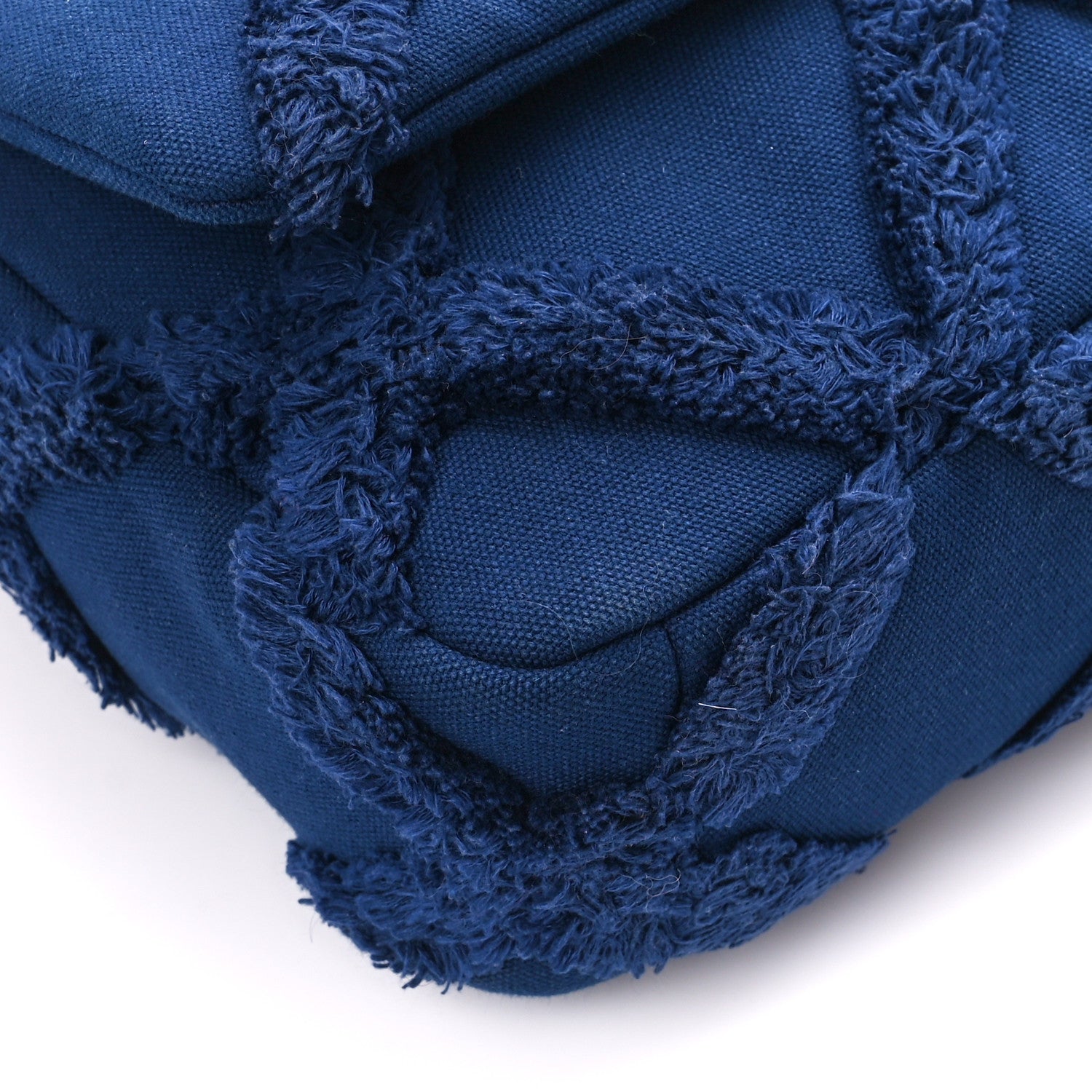 Chanel Cotton Canvas Quilted Medium Chanel 19 Flap Navy Blue 9 of 14