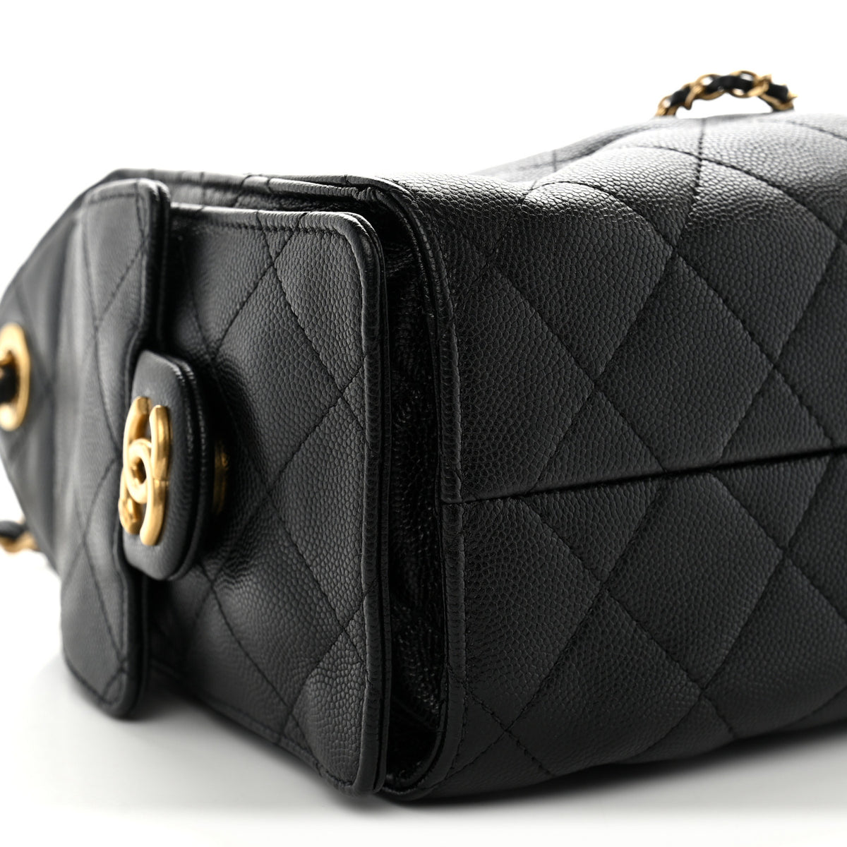 Chanel Caviar Quilted Mini Chanel 25 Handbag Black 9 of 10