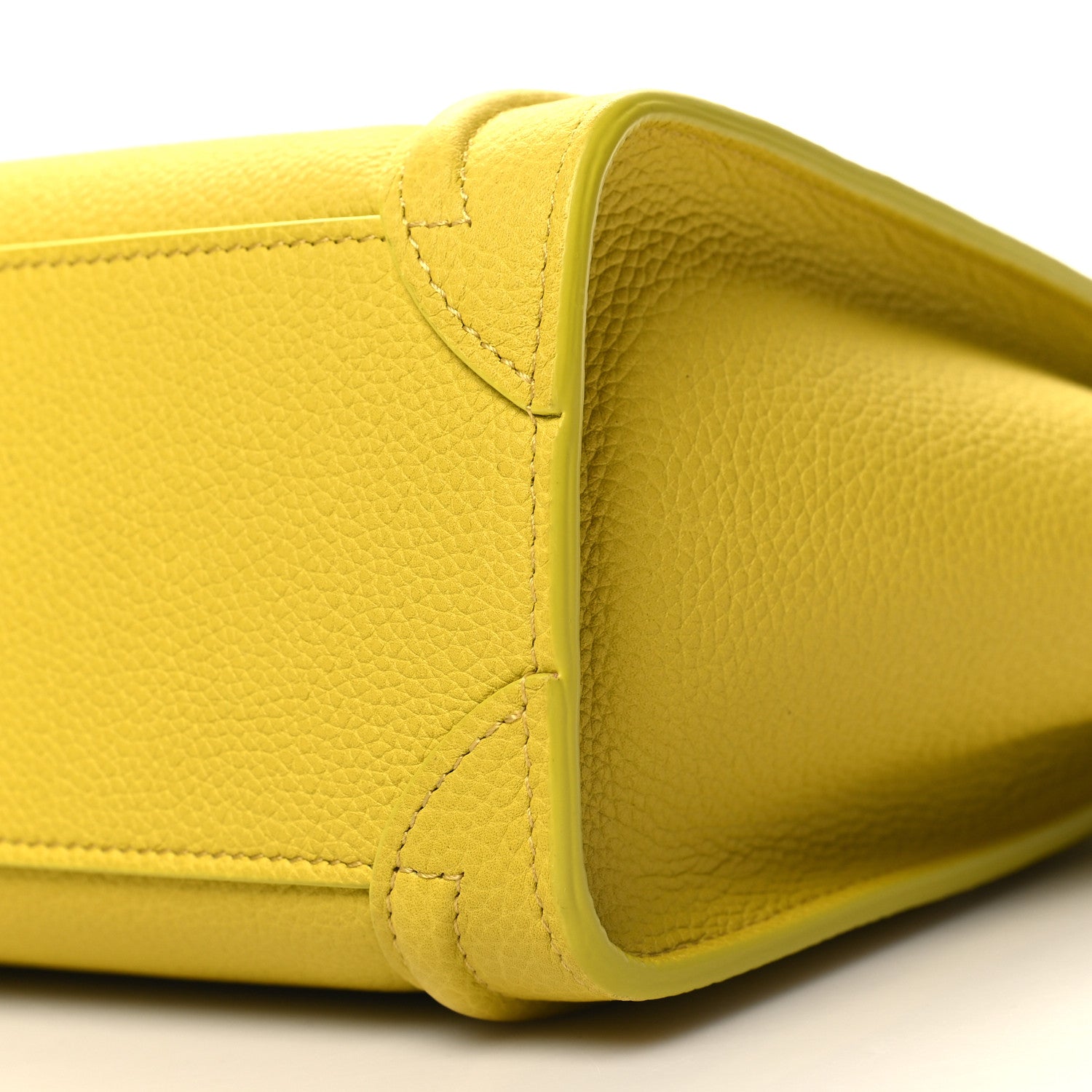Celine Drummed Calfskin Nano Luggage Mimosa 10 of 10