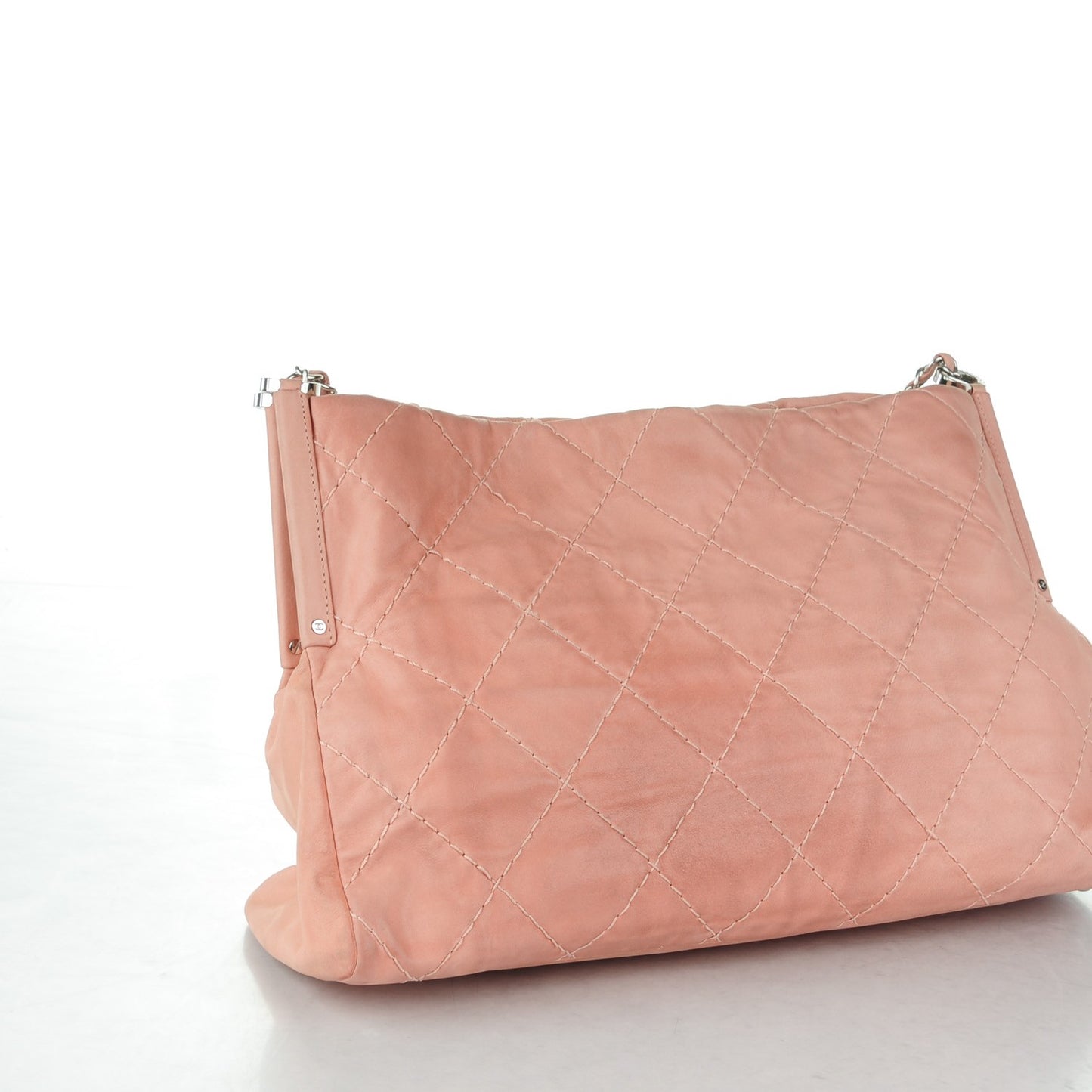 Iridescent Calfskin Small Sea Hit Tote Pink