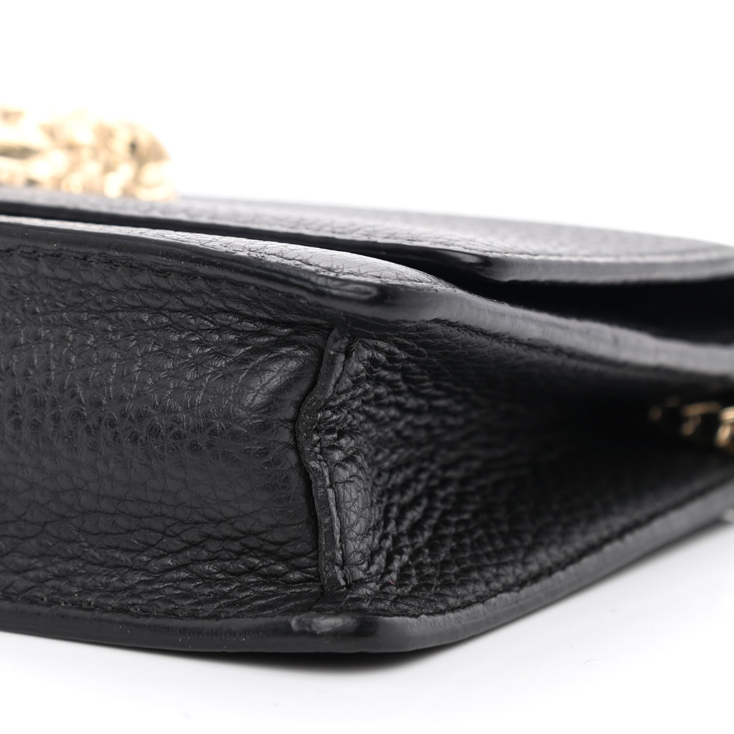 Versace Grained Calfskin Medusa Wallet On Chain Black 9 of 9