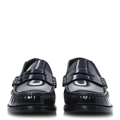 Saint Laurent Calfskin Penny Loafers 38 Black 3 of 11