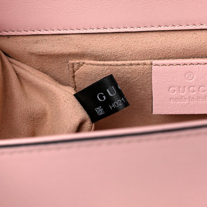 Gucci Calfskin Crystal Star Embroidered Small Padlock Shoulder Bag Perfect Pink Multicolor 8 of 10