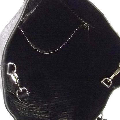Prada Vitello Daino Tote Black 6 of 9