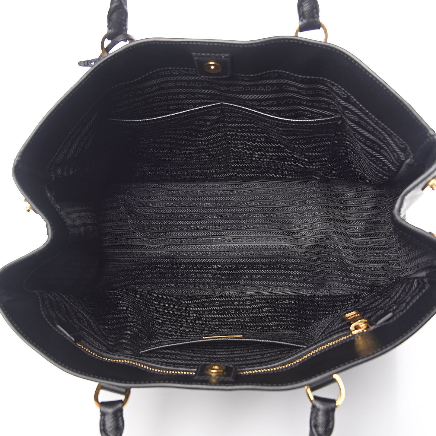 Saffiano Lux Large Tote Black