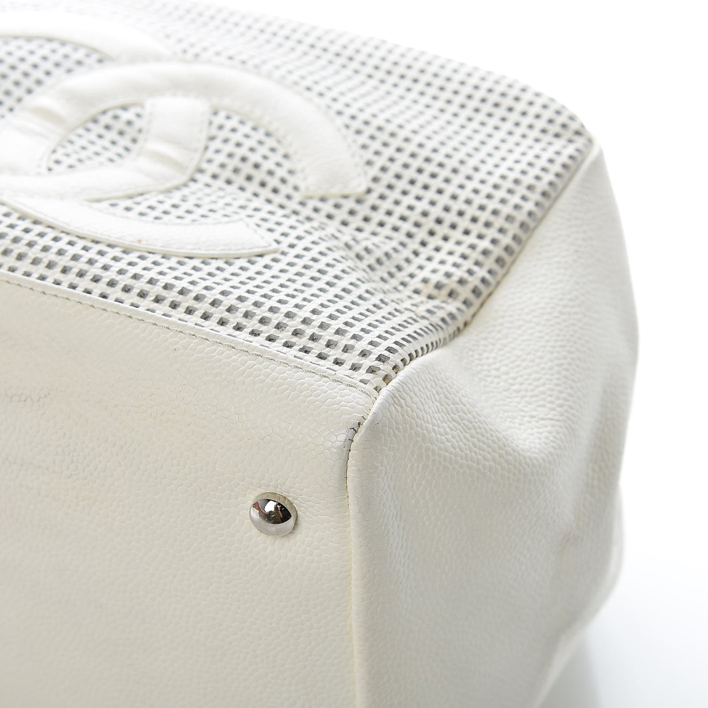 Caviar Perforated Bowler White