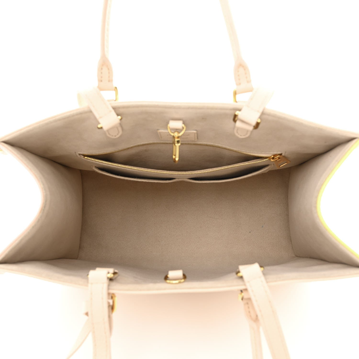 Louis Vuitton Empreinte Monogram Spring In The City Onthego MM Beige Pink Yellow 5 of 9