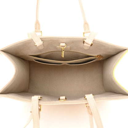 Louis Vuitton Empreinte Monogram Spring In The City Onthego MM Beige Pink Yellow 5 of 9