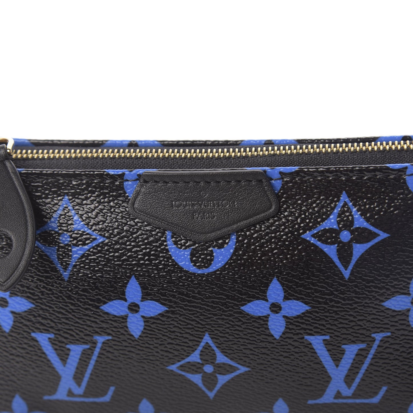 Colored Monogram Mini Pochette Accessories Blue Black