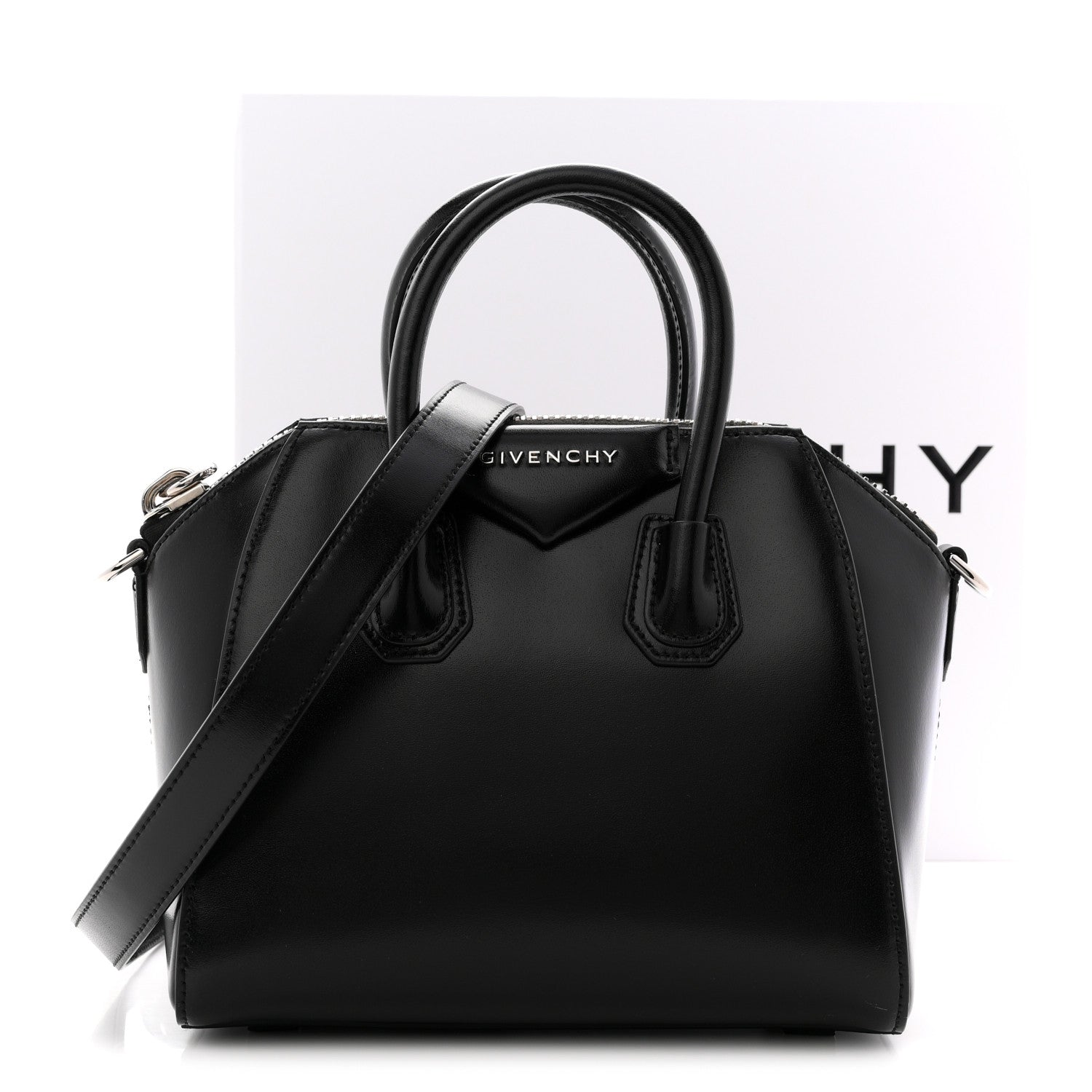 Givenchy Shiny Lord Calfskin Mini Antigona Black 12 of 12
