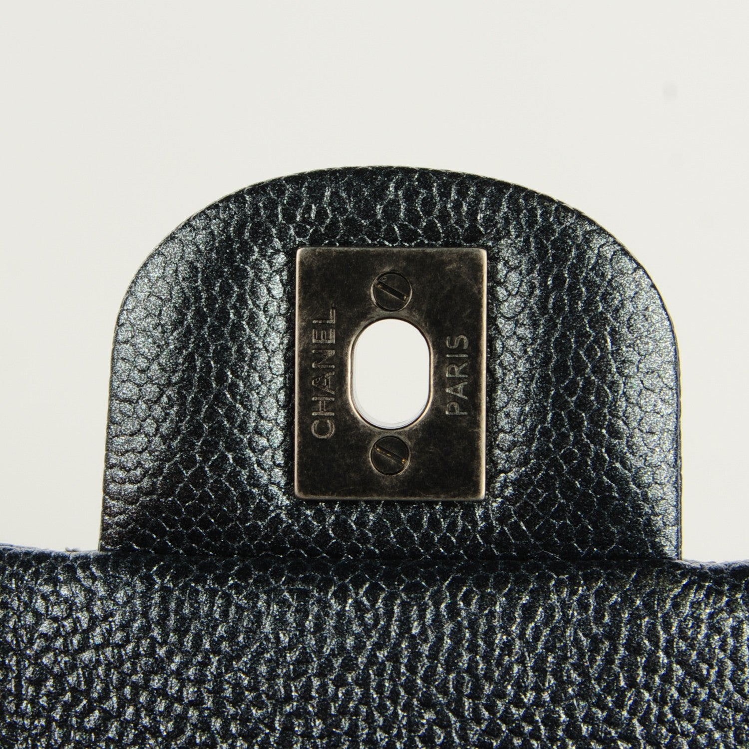 Chanel Metallic Caviar Quilted Extra Mini Flap Dark Grey 5 of 8