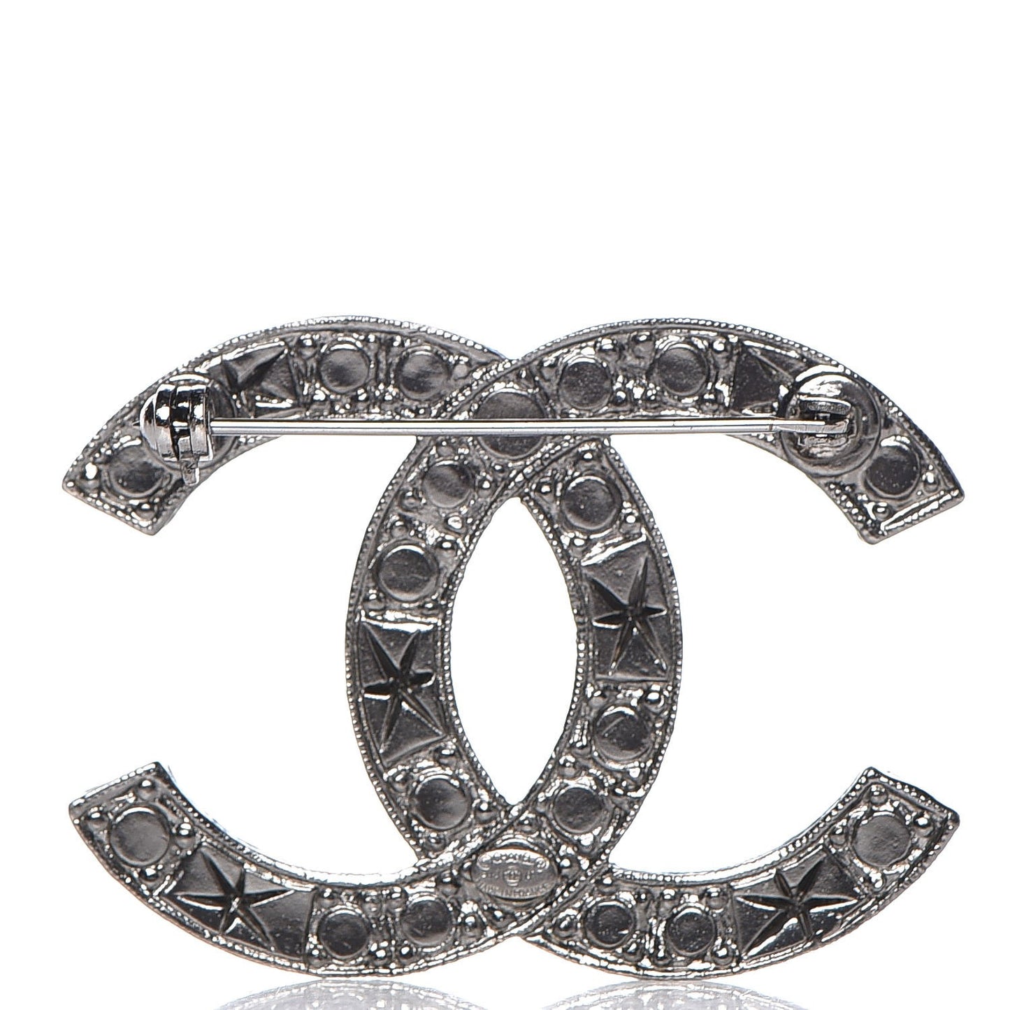 Ruthenium Crystal CC Star Brooch